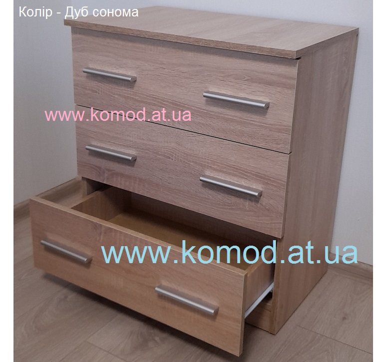 Комод 3А дуб сонома Компанит, комод 3А дуб сонома фото,