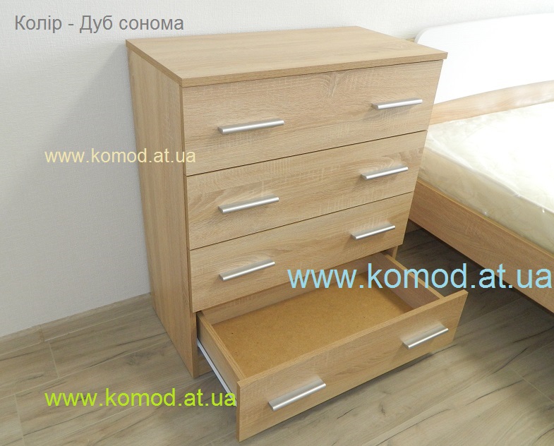 Комод 4Б Компанит, Комод 4Б дуб сонома, Комод 4Б фото, Комод-4Б компанит Киев,