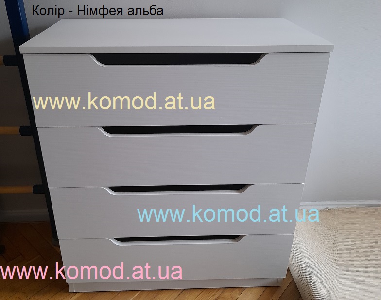 комод 4-М нимфея альба, комод 4М Компанит нимфея альба, комод 4М белый, комод 4-М німфея альба фото, 