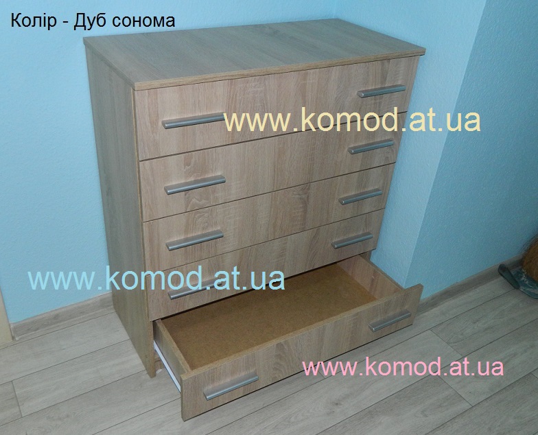 комод 5 дуб сонома фото, комод 5 дуб сонома Компанит, комод-5 дуб сонома Киев,