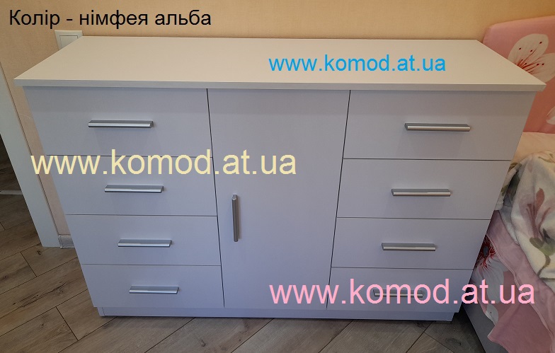 комод 8+1 нимфея альба фото, комод 8+1 нимфея альба Компанит, комод 8+1 німфея альба фото,
