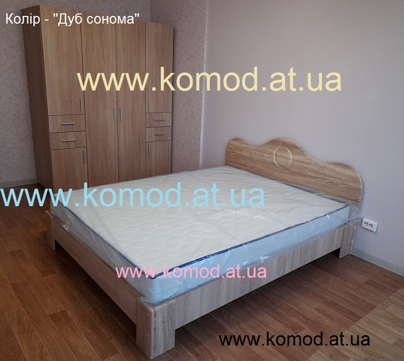 кровать-170МДФ Компанит дуб сонома, ліжко-170МДФ дуб сонома,