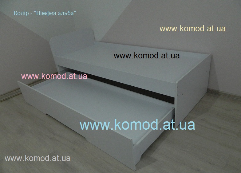 кровать 80+70Компанит нимфея альба, кровать 80+70Компанит Киев, кровать 80+70Компанит фото, кровать 80+70Компанит белая, ліжко 80+70 Компаніт фото,