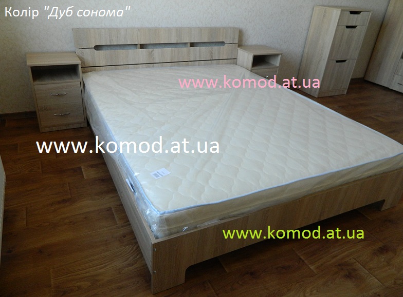 кровать Стиль-160 Компанит цена, кровать Стиль-160 Компанит дуб сонома, кровать Стиль-160 Компанит фото, кровать Стиль-160 Компанит Киев,