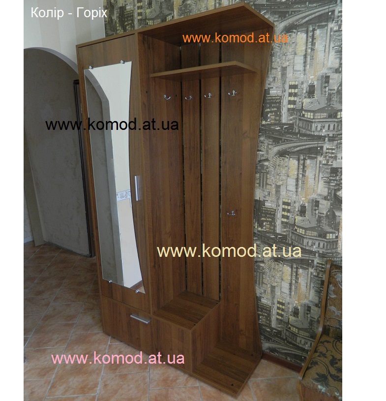 прихожая Юлия Компанит орех, прихожая Юля Компанит фото, передпокій Юлія Компаніт горіх,