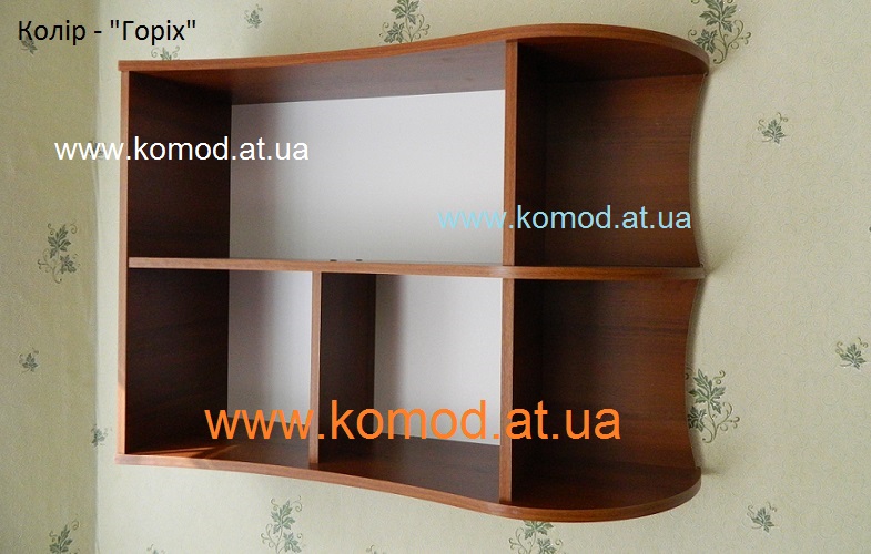 Полка П-6 Компанит, полка 6 Компанит орех, полиця П-6 горіх фото,