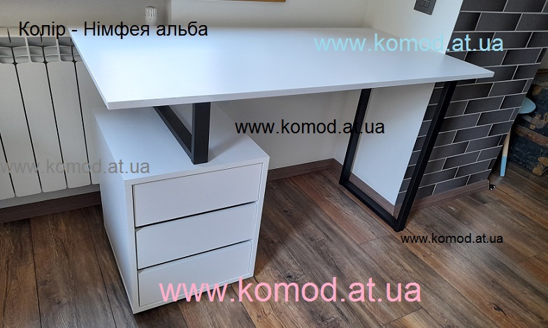 Стіл Лофт-2 Компаніт німфея альба, Стол Лофт-2 нимфея альба, Стол Лофт-2 Компанит, стіл Лофт-2 білий,