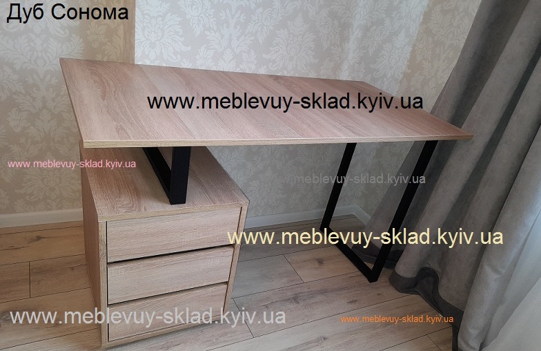 Стіл Лофт-2 дуб сонома Компаніт, стіл Loft-2 дуб сонома Kompanit,